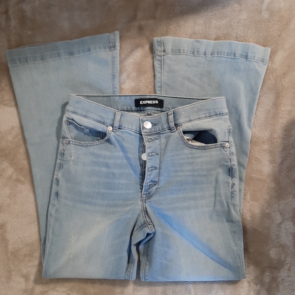 Express Denim - Express stretch Bell Flare High Rise size 10S/10C